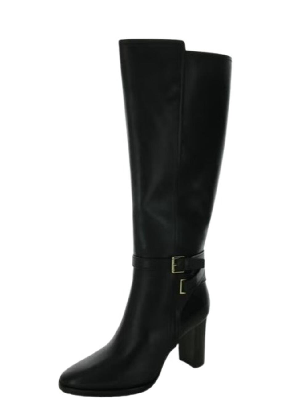 Lauren Ralph Lauren Womens Manchester Knee High Boots US 10 Black Leather NWOB